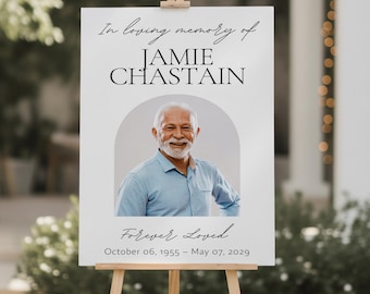 Memorial Foam Board Sign, Custom Celebration of Life Sign, Funeral Welcome Board Photo, Remembrance Display, In Loving Memory Decor Picture