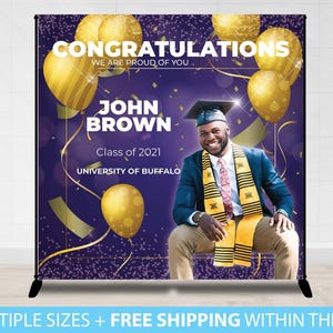 Graduation Backdrop Banner, Graduation Step and Repeat, Prom Backdrop, GraduationBackdrop, Custom Photo Prom Picture Class of 2021 backdrop