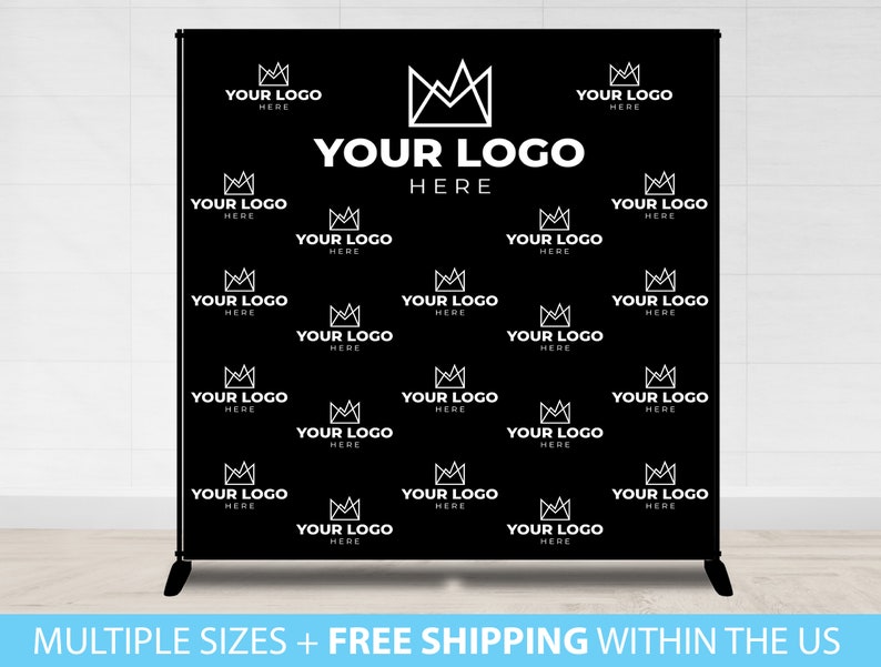 Custom Logo Backdrop Banner Step and Repeat Business Event - Etsy