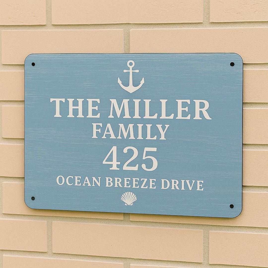 Custom Outdoor Entrance Sign, Gate Entrance Address, House Plaque ...