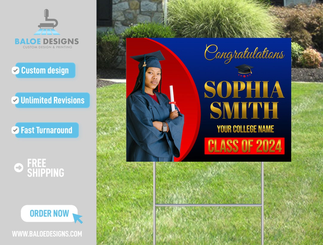 Graduation Yard Sign, Graduation Sign, Outdoor High School College