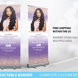 Retractable Banner, Custom Roll Up Banner Stand, Pop Up Banner Pop Up shop Banner, Custom Banner Sign Display Retractable Printing Rollup