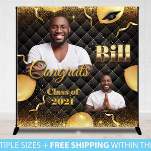 Graduation Backdrop Banner, Graduation Step and Repeat, Prom Backdrop, GraduationBackdrop, Custom Photo Prom Picture Class of 2021 backdrop