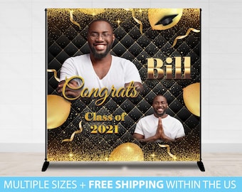 Graduation Backdrop Banner, Graduation Step and Repeat, Prom Backdrop, GraduationBackdrop, Custom Photo Prom Picture Class of 2021 backdrop