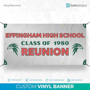 Custom Class Reunion Banner, Welcome Back Sign, Class of Banner, Personalized High School Reunion Party Decor, Backdrop School Reunion
