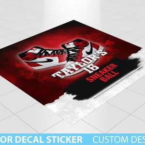 Custom Floor Decal sticker, Removable Sticker, Vinyl Floor Banner, Sneaker Ball Banner Sticker Sneakerball Banner Sneaker Ball Gala Decor