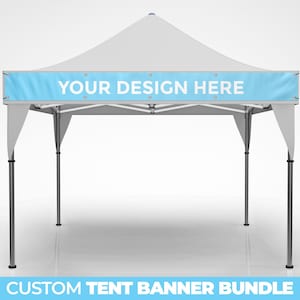 1'x 8' Personalized Front of Tent Banner, Fits Slanted Leg 1'x 8' Personalized Front of Tent Banner, Fits Slanted Leg