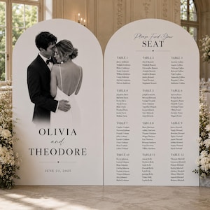 Custom Arched Wedding Sign, Personalized Coroplast Welcome Sign, Arch Seating Chart, Wedding Entrance, Bridal Shower, Large Photo Display