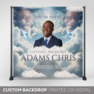 Memorial Backdrop, In Loving Memory Banner, Repass backdrop, Funeral step and repeat banner background, Memorial EventFuneral Backdrop Decor