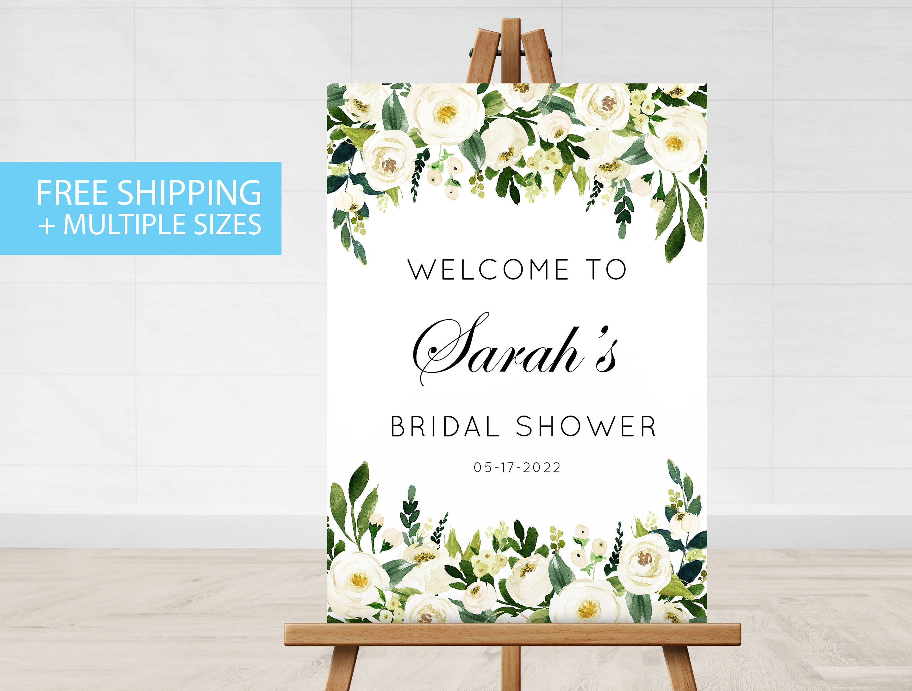 Bridal Shower Printed Sign Canvas Bridal shower Etsy