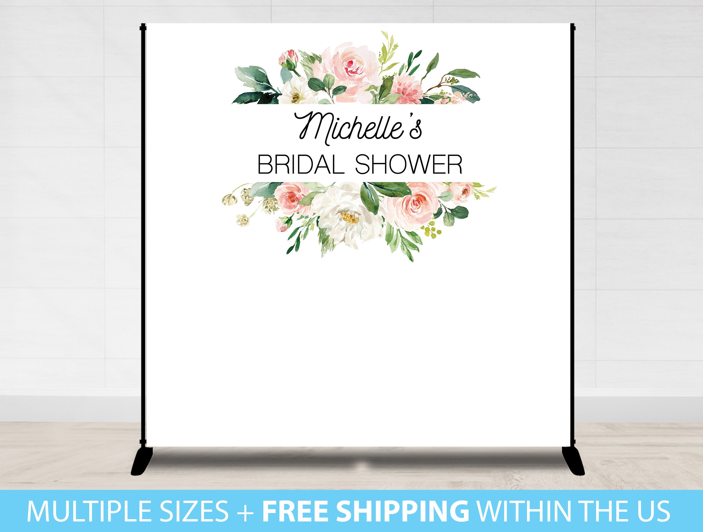 Bridal Shower Backdrop Bridal Shower Banner Vinyl Banner Etsy