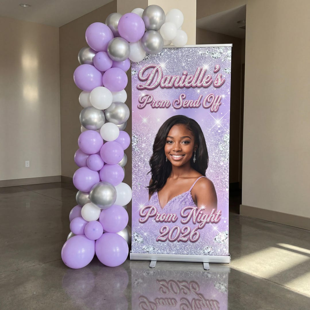 Custom Prom Banner, Retractable Banner, Prom Send off Welcome Sign ...