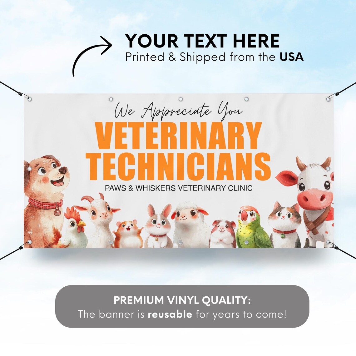 Veterinary Technicians Custom Banner, Veterinary Technician Gift ...