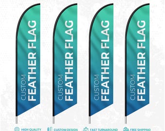 Custom Feather Flags, Feather Angled Flag, Flag Advertising, Indoor Outdoor Banners Flags, Personalized Advertising for Your Business