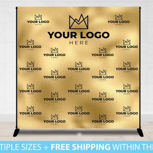 Custom Logo Backdrop Banner, Step and Repeat Business Event Backdrop, Logo Step Repeat Banner, Custom Event Backdrop, Corporate Event Banner