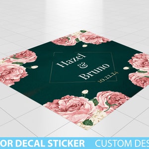 Wedding Custom Floor Decal sticker, Removable Sticker, Vinyl Floor Banner, Wedding Floor Banner Sticker Decal Removable, Wedding Quote Decor