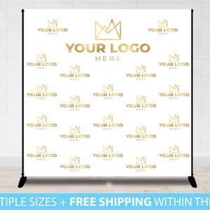 Custom Logo Backdrop Banner, Step and Repeat Business Event Backdrop, Logo Step Repeat Banner, Custom Event Backdrop, Corporate Event Banner