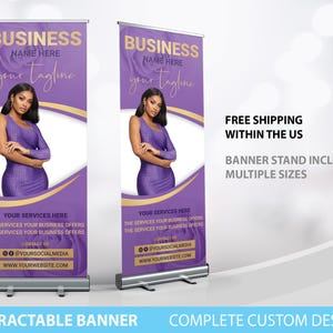 Retractable Banner, Custom Roll Up Banner Stand, Pop Up Banner Pop Up shop Banner, Custom Banner Sign Display Retractable Printing Rollup