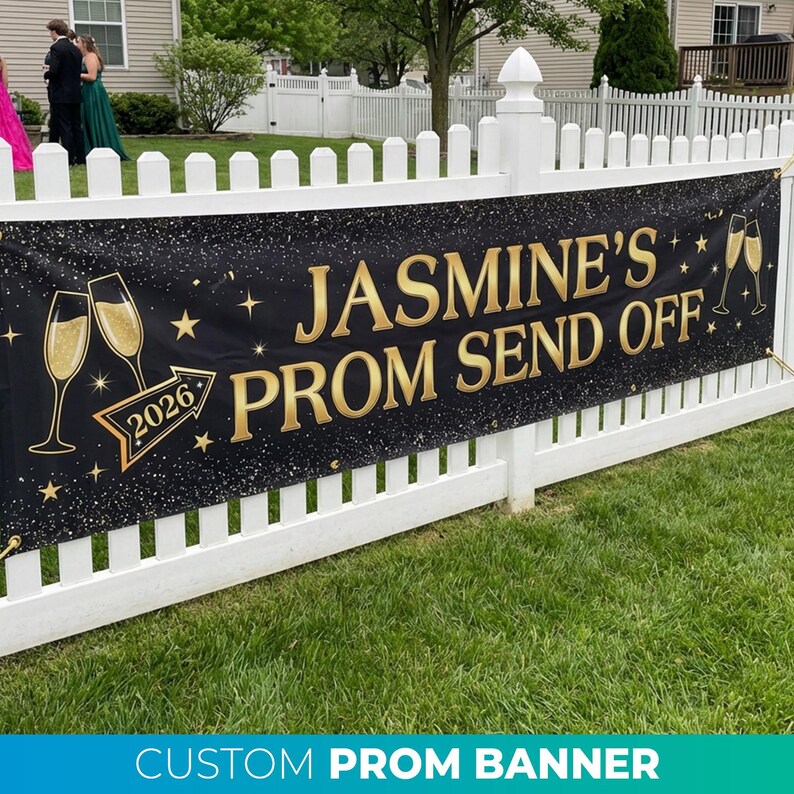Prom Sign Kit Custom Prom Send off Banner, Prom 2026 Banner, Personalized Prom Sign ...
