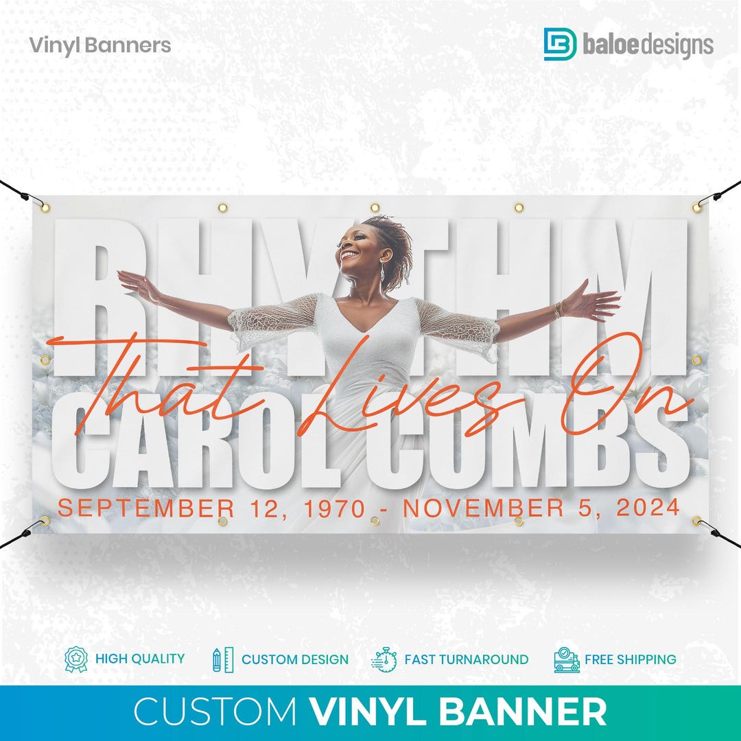 Custom Memorial Music Banner, Memorial in Loving Memory Sign, Funeral ...