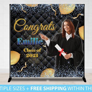 Graduation Backdrop Banner, Graduation Step and Repeat, Prom Backdrop, GraduationBackdrop, Custom Photo Prom Picture Class of 2021 backdrop
