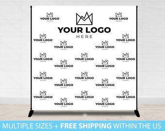 Custom Logo Backdrop Banner, Step and Repeat Business Event Backdrop, Logo Step Repeat Banner, Custom Event Backdrop, Corporate Event Banner