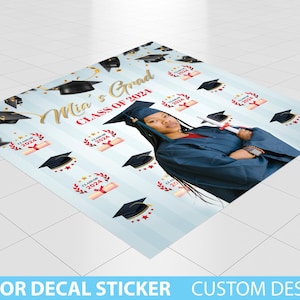 Custom Floor Decal sticker, Removable Sticker, Vinyl Floor Banner, Adhesive Floor Banner Graduation Decor Sticker, Graduation Grad Party