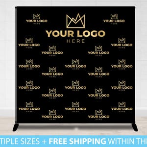 Custom Logo Backdrop Banner, Step and Repeat Business Event Backdrop, Logo Step Repeat Banner, Custom Event Backdrop, Corporate Event Banner