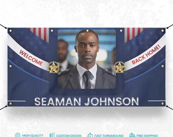 Welcome home military banner, Custom Military Banner, Deployment homecoming sign, Military sign, Soldier Homecoming Military banner, Navy