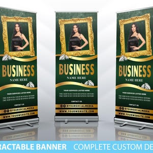Retractable Banner, Custom Roll Up Banner Stand, Pop Up Banner Hair Barber Banner Custom Banner Sign Business Retractable Printing Rollup