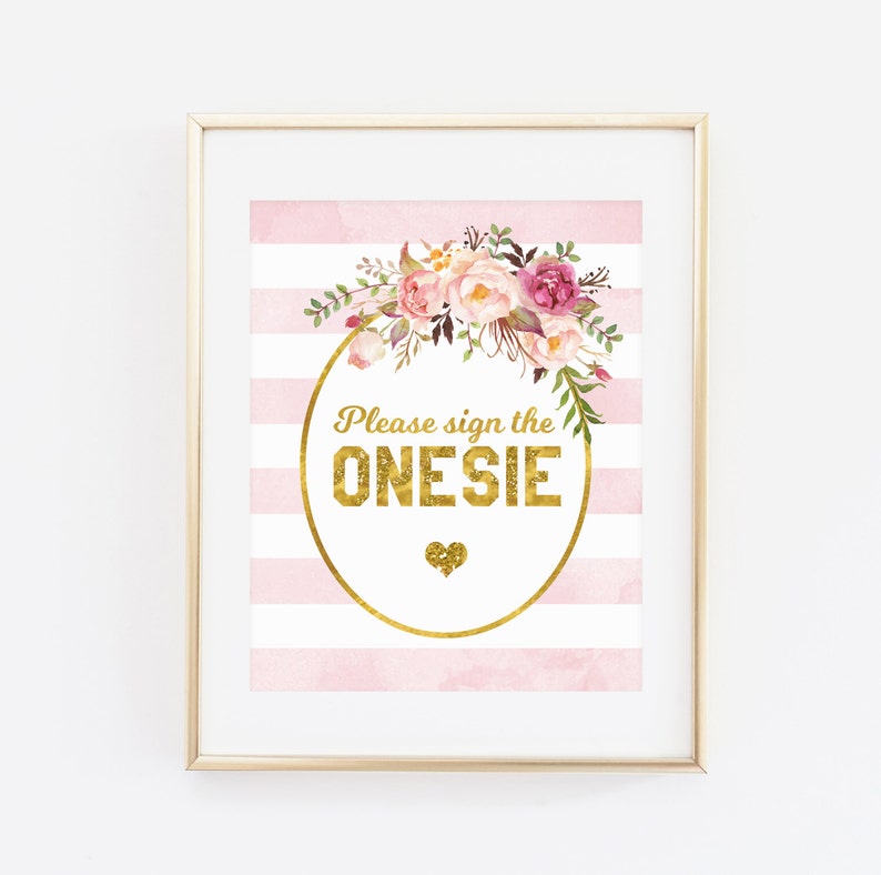 Printable Kid Shower Indicator, Be sure to indicator the onesie for the youngster, Blush Crimson, Youngster Shower Lady, Onesie Child Shower Indication, Floral Red gold graphic regarding Onesie Printable named Printable Child Shower Indicator, Be sure to indication the onesie for the youngster, Blush Crimson, Kid Shower Female, Onesie Little one Shower Indication, Floral Crimson gold