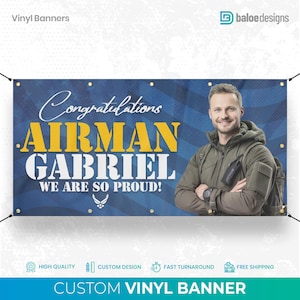 Custom Air Force Graduation Banner, Air Force Congrats Backdrop, Air Force, Air Force Welcome Home Banner Sign, Grad Congratulations Airman