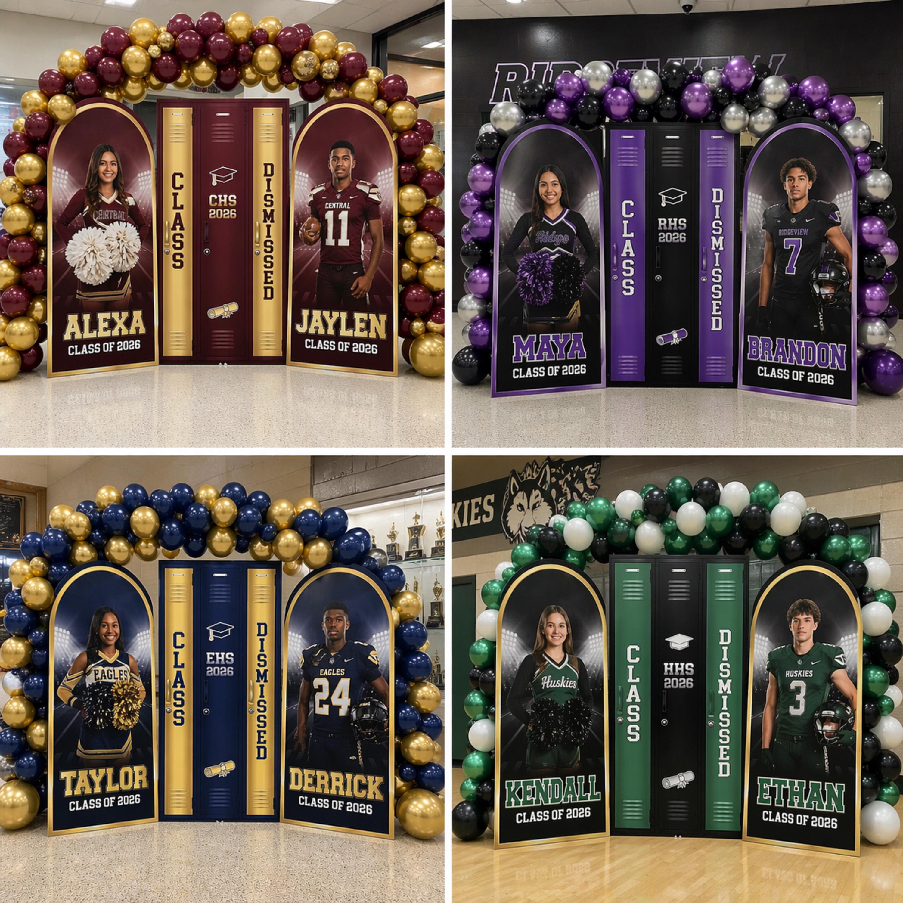 Graduation Display, Backdrop Set, Arched Backdrop, Grad Photo Board ...