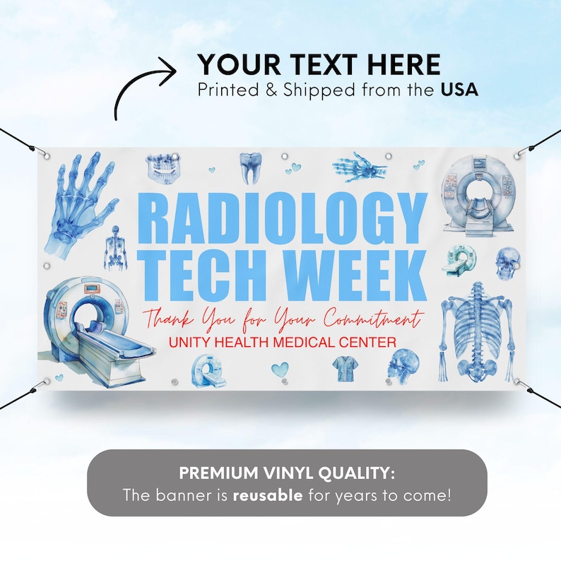 Rt Week Banner Sign Radiology Tech Week Custom Banner, RAD Tech Week Sign, Medical Decor ...