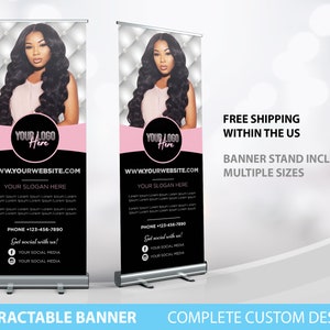 Retractable Banner, Custom Roll Up Banner Stand, Pop Up Banner Pop Up shop Banner, Custom Banner Sign Display Retractable Printing Rollup