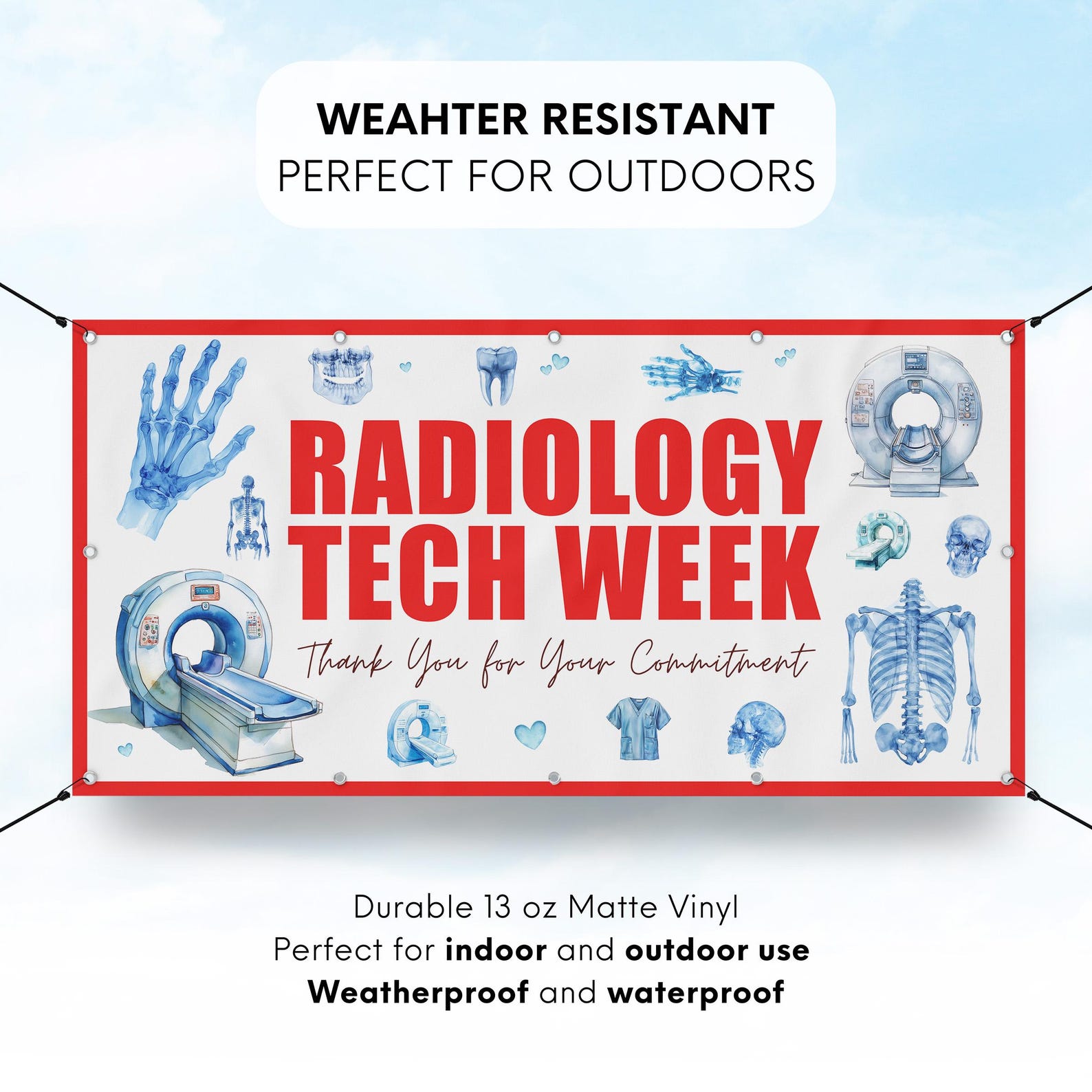 Radiology Tech Week Custom Banner, RAD Tech Week Sign, Medical Decor ...
