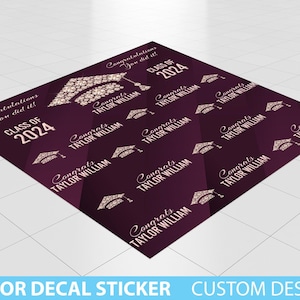 Custom Floor Decal sticker, Removable Sticker, Vinyl Floor Banner, Adhesive Floor Banner Graduation Decor Sticker, Graduation Grad Party