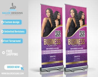 Retractable Banner, Custom Roll Up Banner Stand, Pop Up Banner Pop Up shop Banner, Custom Banner Sign Display Retractable Printing Rollup