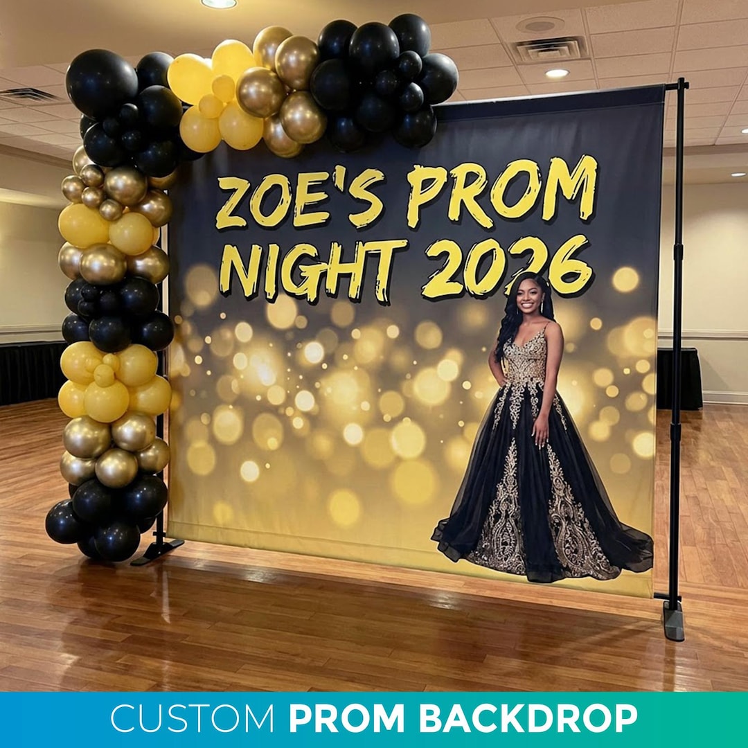 Custom Prom Backdrop Banner, Prom Night Banner, Prom Party Decor ...