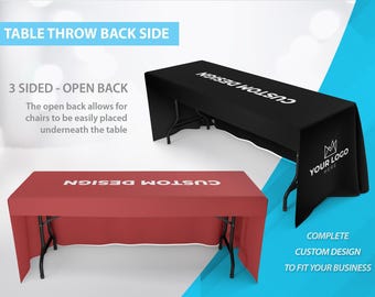 Custom Table Throw, Custom Table Cloth, Custom Table Cover, Cloth Throw, Table Throw, Trade Show Pop Up Shop Trade show, Business Marketing