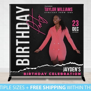 Custom Photo Birthday Backdrop, Party Birthday Party Backdrop, Step Repeat Birthday Party, Magazine Cover Backdrop Custom Magazine Backdrop