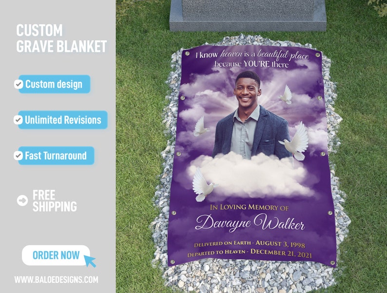 Custom Grave Blanket Custom Memorial Grave Blanket in Loving Etsy