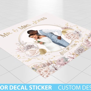 Wedding Custom Floor Decal sticker, Removable Sticker, Vinyl Floor Banner, Wedding Floor Banner Sticker Decal Removable, Wedding Quote Decor