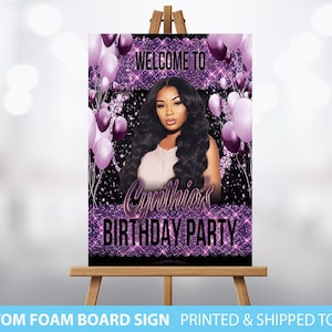 Birthday Party Welcome Sign, Birthday Party, Welcome Sign, Foam board Sign, Photo Foam Board Sign, Graduation Party Sign Birthday Decor Sign image 1