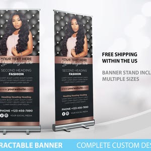 Retractable Banner, Custom Roll Up Banner Stand, Pop Up Banner Pop Up shop Banner, Custom Banner Sign Display Retractable Printing Rollup