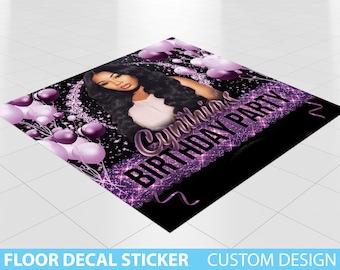 Custom Floor Decal Sticker | Removable Sticker | Vinyl Floor Banner | Adhesive Floor Banner Sticker | Birthday Dance Floor Wrap