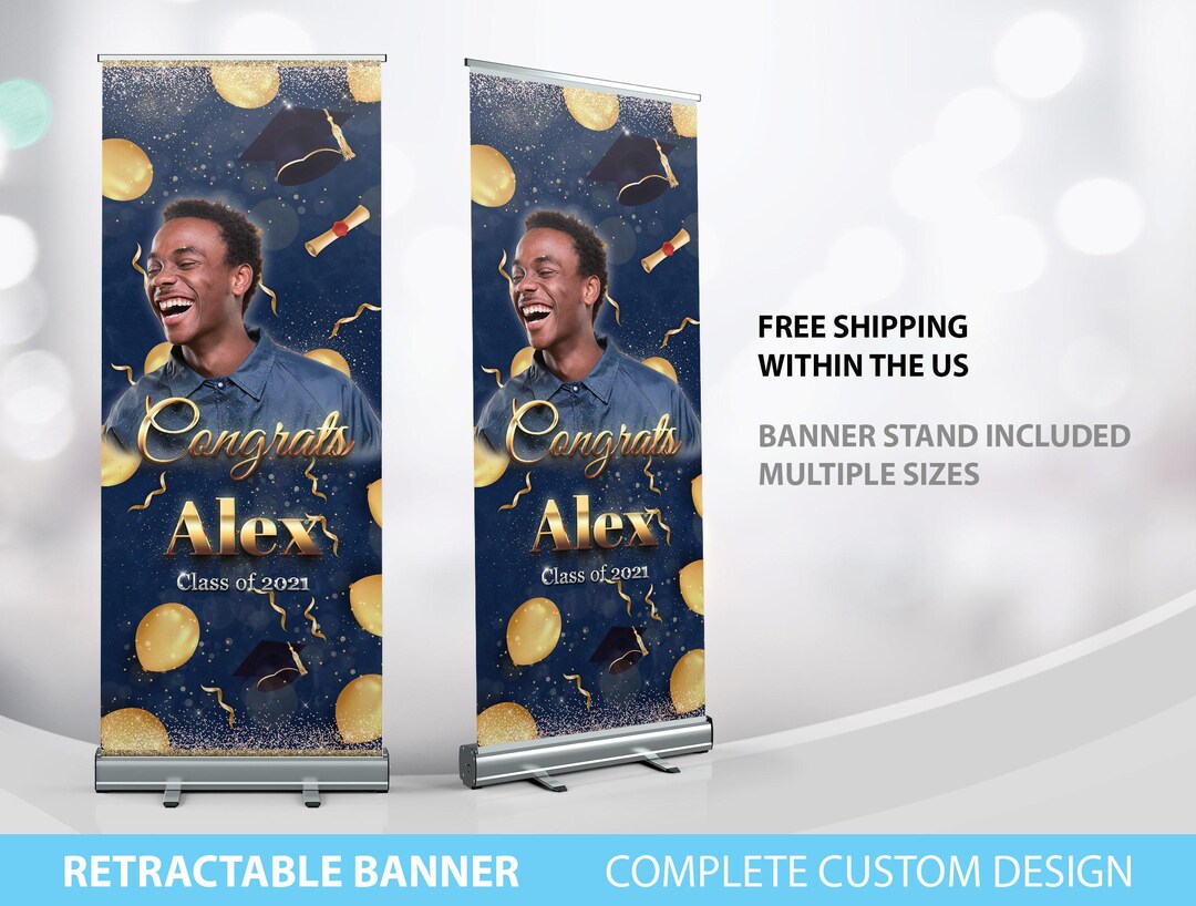 Graduation Retractable Banner, Class of 2021 Banner, Graduation Banner ...