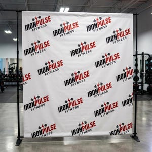 Custom Logo Backdrop Banner, Step and Repeat Business Event Backdrop, Logo Step Repeat Banner, Custom Event Backdrop, Corporate Event Banner image 1
