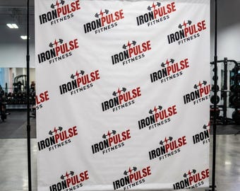 Custom Logo Backdrop Banner, Step and Repeat Business Event Backdrop, Logo Step Repeat Banner, Custom Event Backdrop, Corporate Event Banner