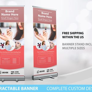 Retractable Banner, Custom Roll Up Banner Stand, Pop Up Banner Pop Up shop Banner, Custom Banner Sign Business Retractable Printing Rollup